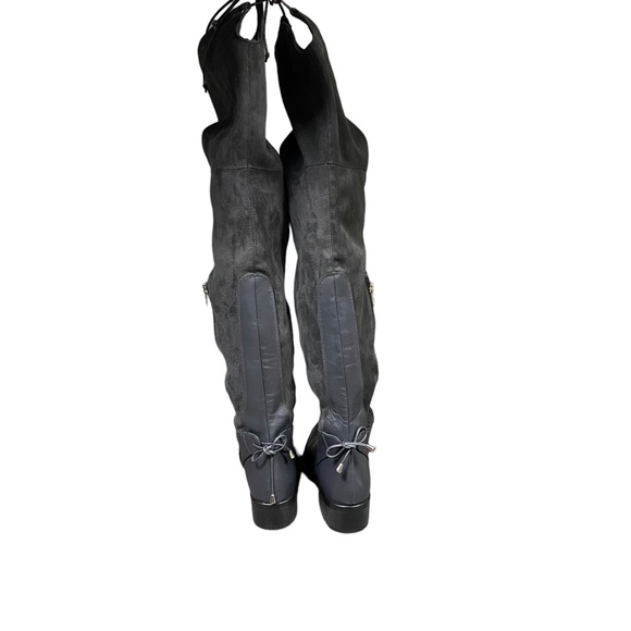 RUDSAK - Navy Blue leather & micro suede knee high riding boots with zip closure - Picture 8 of 16